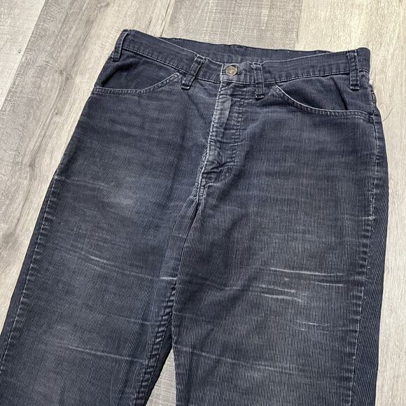 Vintage 70s Levi’s 646 Corduroy Flared Bell Bottoms Faded Hippie Cord Pants 32 - Picture 3 of 7